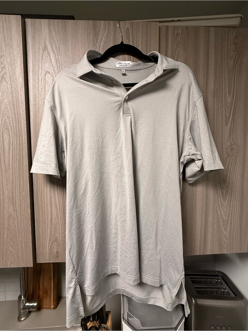 Peter Millar Light Gray Polo Shirt - Men's Casual Short Sleeve